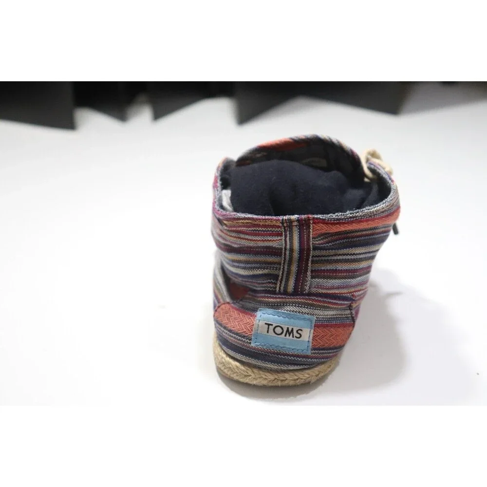 Toms Booties Canvas Hightops Womens Chukka Espadrille Multicolor Size 7.5